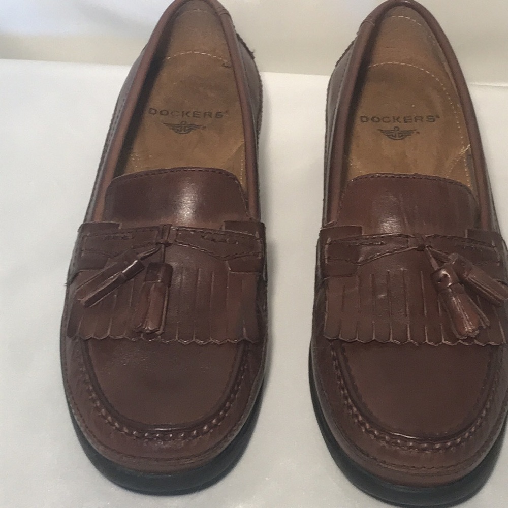 Dockers, Dark Brown Leather Loafers, Size 9